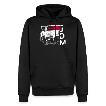If one day the speed kills me.. / Paul Walker JDM - Männer Premium Bio Hoodie - Schwarz - Vorne - Nico (187cm)