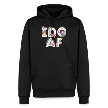 IDGAF Tropical - Männer Premium Bio Hoodie - Schwarz - Vorne - Nico (187cm)