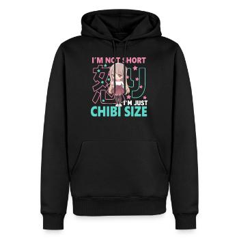 Chibi I'm Not Short I'm Just Chibi Mädchen Frau - Männer Premium Bio Hoodie - Schwarz - Vorne - Nico (187cm)