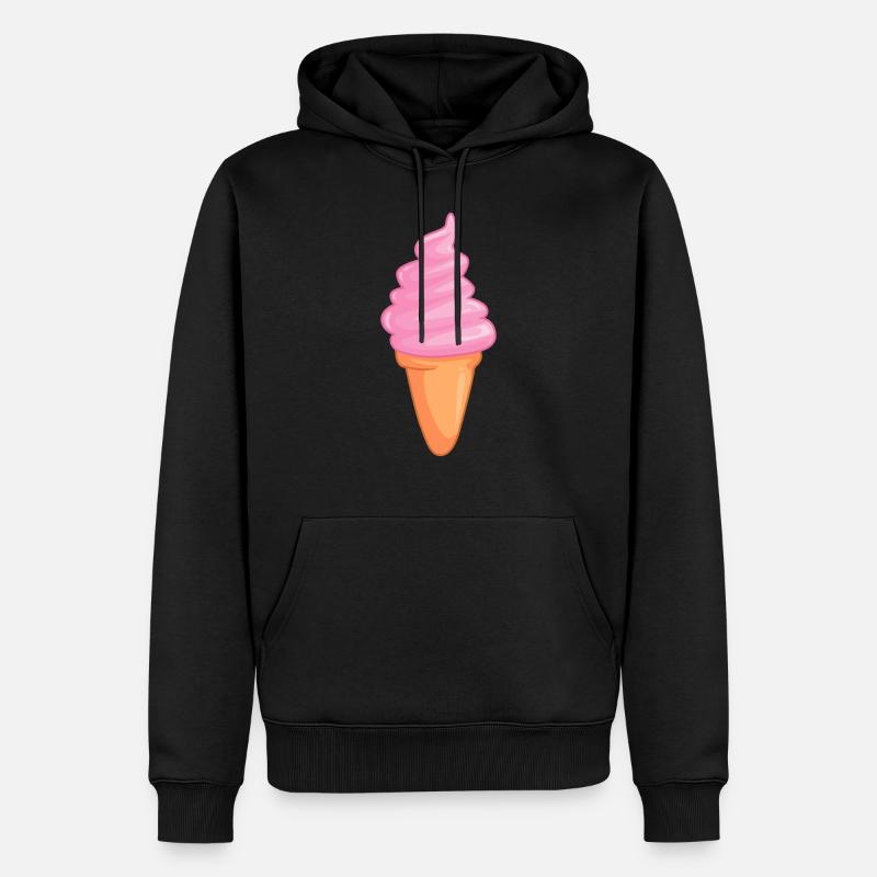 Eis - Männer Premium Bio Hoodie - Schwarz