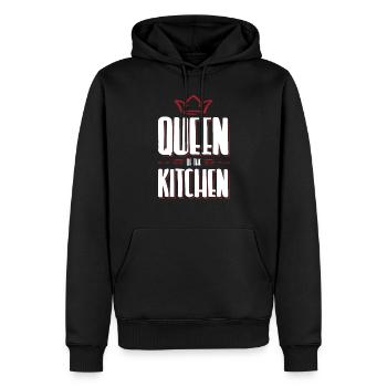 kitchen queen - Men’s Premium Organic Hoodie - black - Front - Nico (187cm)