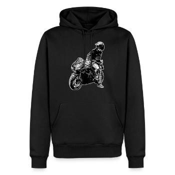 Motorcycle Lifestyle / Motorrad / Motorräder biker - Männer Premium Bio Hoodie - Schwarz - Vorne - Nico (187cm)