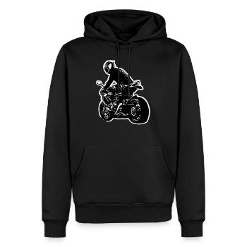 Motorcycle Lifestyle / Motorrad / Motorräder biker - Männer Premium Bio Hoodie - Schwarz - Vorne - Nico (187cm)