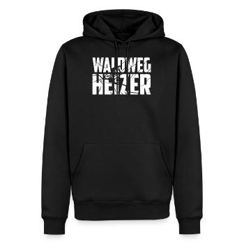 Downhill Bike Fahrrad Dirtbike Waldweg Heizer - Männer Premium Bio Hoodie - Schwarz - Vorne - Nico (187cm)