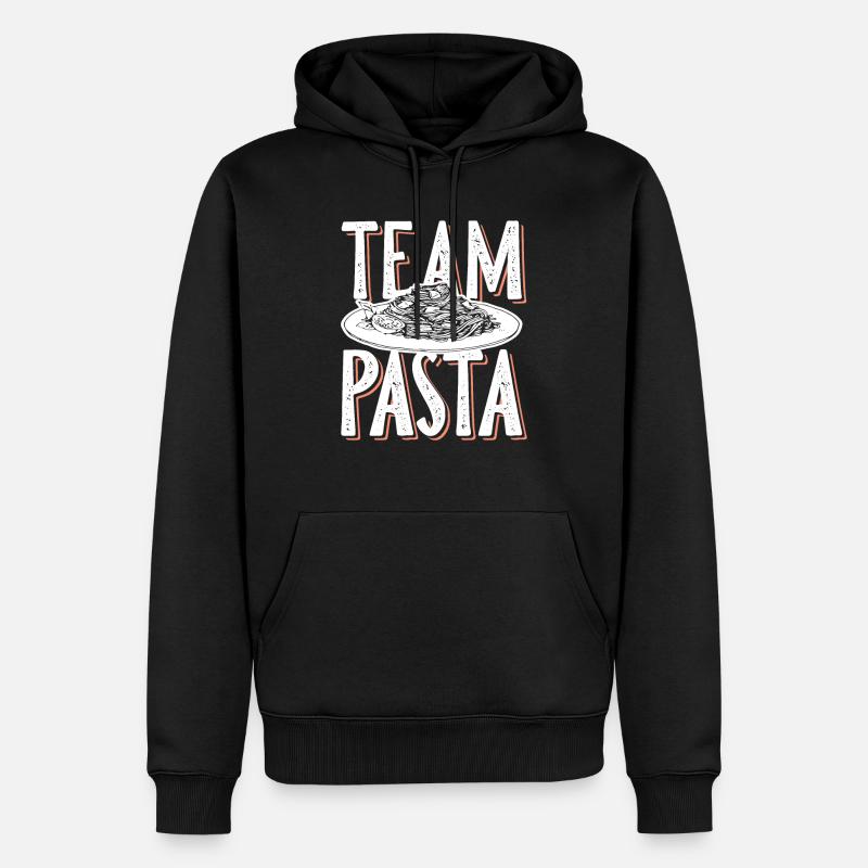 team Pasta spaghetti - Sweat à capuche Premium bio Homme - noir