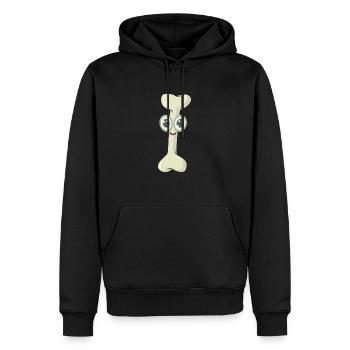 Os os de mastication - Sweat à capuche Premium bio Homme - noir - Devant - Nico (187cm)