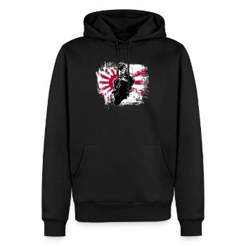 Motocycles / moto / moto biker - Sweat à capuche Premium bio Homme - noir - Devant - Nico (187cm)
