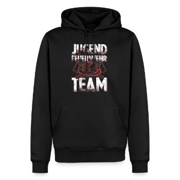 Feuerwehr Team jugend - Männer Premium Bio Hoodie - Schwarz - Vorne - Nico (187cm)