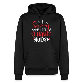 I Have Kids - Männer Premium Bio Hoodie - Schwarz - Vorne - Nico (187cm)