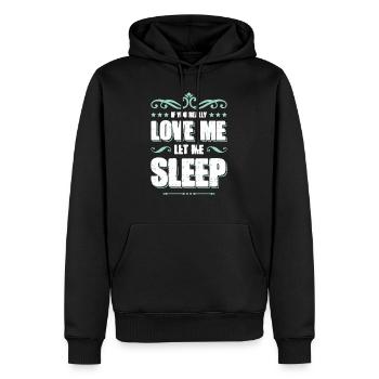 schlafen liebe sleeping - Männer Premium Bio Hoodie - Schwarz - Vorne - Nico (187cm)