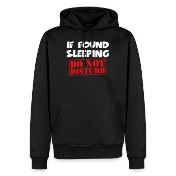 sommeil amusant - Sweat à capuche Premium bio Homme - noir - Devant - Nico (187cm)