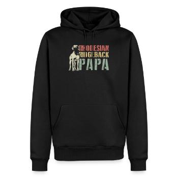 Rhodesian Ridgeback papa cadeau amoureux de chien - Sweat à capuche Premium bio Homme - noir - Devant - Nico (187cm)