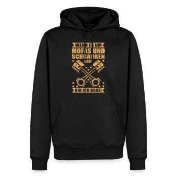 Mofa Schrauber Mofafahrer Moped Mofas Geschenk - Männer Premium Bio Hoodie - Schwarz - Vorne - Nico (187cm)