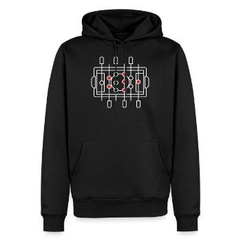 Tischfußball - Männer Premium Bio Hoodie - Schwarz - Vorne - Nico (187cm)