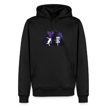 Trend sport Discgolf dans la forêt noire - Sweat à capuche Premium bio Homme - noir - Devant - Nico (187cm)