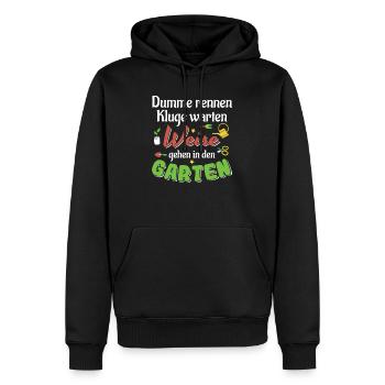 Dumme rennen kluge Warten Weise gehen in Garten - Männer Premium Bio Hoodie - Schwarz - Vorne - Nico (187cm)