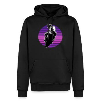 Motocycles / moto / moto biker - Sweat à capuche Premium bio Homme - noir - Devant - Nico (187cm)