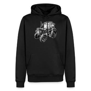 Tracteur ,Tracteur Steyr Austria/Agriculteur / Dorfkind - Sweat à capuche Premium bio Homme - noir - Devant - Nico (187cm)