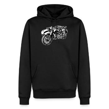 Mofa Moped Moped Spann Ural Ostalgie RDA mofa DDR Mope - Sweat à capuche Premium bio Homme - noir - Devant - Nico (187cm)