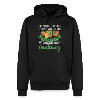 Jardinage Jardinier jardinier jardinier jardinier cadeau - Sweat à capuche Premium bio Homme - noir - Devant - Nico (187cm)