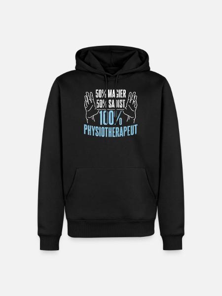 Physiotherapeut Physio Physiotherapie - Männer Premium Bio Hoodie - Schwarz