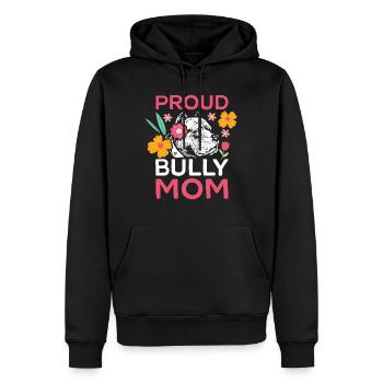 Bully Mom American Bully Hundebesitzerin Geschenk - Männer Premium Bio Hoodie - Schwarz - Vorne - Nico (187cm)