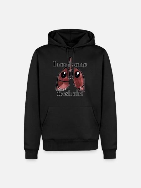 Lung biology - Men’s Premium Organic Hoodie - black