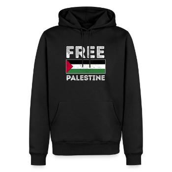 Free Gaza Palestine Flag Arabe Cadeau - Sweat à capuche Premium bio Homme - noir - Devant - Nico (187cm)