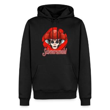 Bollenhut Schwarzwald für einen Schwarzwälder - Männer Premium Bio Hoodie - Schwarz - Vorne - Nico (187cm)