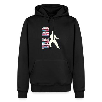 Tae Bo, internationale Kampfsportart - Männer Premium Bio Hoodie - Schwarz - Vorne - Nico (187cm)