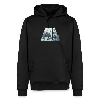 Canicross, jogging et sports canins sur le terrain - Sweat à capuche Premium bio Homme - noir - Devant - Nico (187cm)
