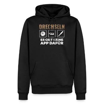 Drechsler Drehen Drechseln - Männer Premium Bio Hoodie - Schwarz - Vorne - Nico (187cm)