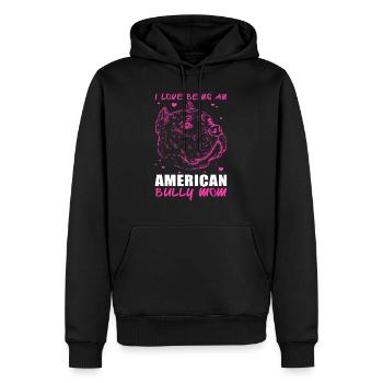 American Bully Mom Hund Hundebesitzerin Geschenk - Männer Premium Bio Hoodie - Schwarz - Vorne - Nico (187cm)