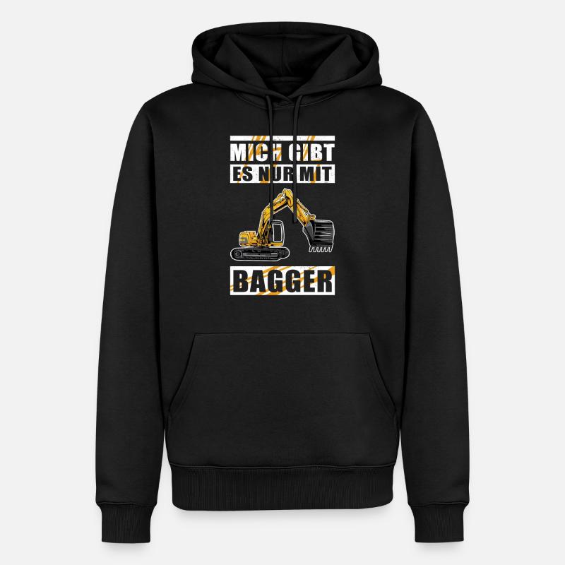 Baggerfahrer Baggerführer Baggern Bagger Geschenk - Männer Premium Bio Hoodie - Schwarz