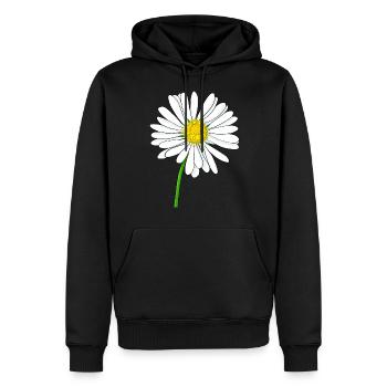 une marguerite - Sweat à capuche Premium bio Homme - noir - Devant - Nico (187cm)