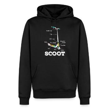 Scooters cascadeurs - scooters en détail - Sweat à capuche Premium bio Homme - noir - Devant - Nico (187cm)