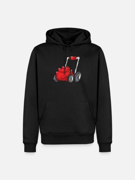 Rasenmäher - Männer Premium Bio Hoodie - Schwarz