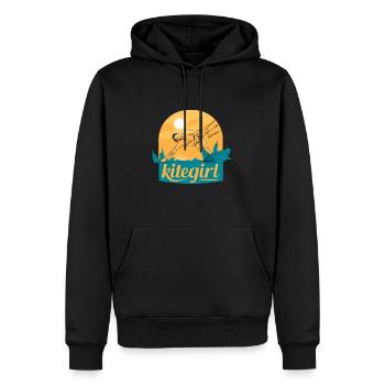 Kite Girl Kite Surf Sports nautiques - Sweat à capuche Premium bio Homme - noir - Devant - Nico (187cm)