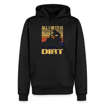 All I Need Is Dirt ATV Racing off roading - Sweat à capuche Premium bio Homme - noir - Devant - Nico (187cm)