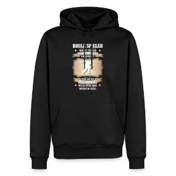 Lustiger Boccia Spieler, Boule Sport und Petanque - Männer Premium Bio Hoodie - Schwarz - Vorne - Nico (187cm)