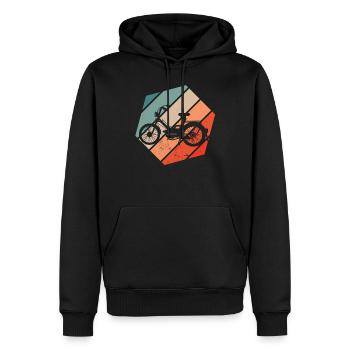 Mofa Moped Vintage Mofafahrer Mofaliebhaber 2 Takt - Männer Premium Bio Hoodie - Schwarz - Vorne - Nico (187cm)
