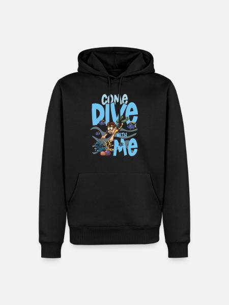 COME DIVE WITH ME - diving - Men’s Premium Organic Hoodie - black