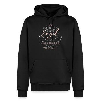Physiotherapeutin - Männer Premium Bio Hoodie - Schwarz - Vorne - Nico (187cm)