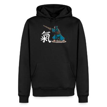 Kendo Arts Martiaux Japonais Combat à l’Épée - Sweat à capuche Premium bio Homme - noir - Devant - Nico (187cm)