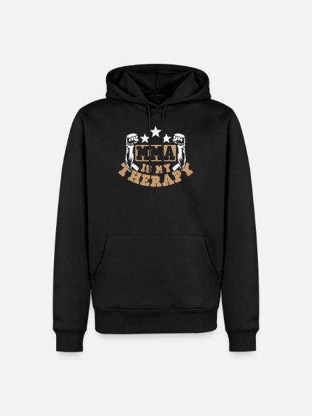 mma my therapy - Men’s Premium Organic Hoodie - black