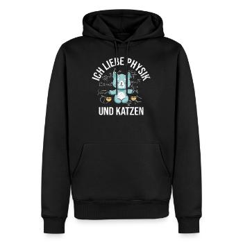Physik Physiker Nerd - Männer Premium Bio Hoodie - Schwarz - Vorne - Nico (187cm)