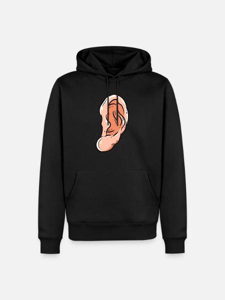 ear - Men’s Premium Organic Hoodie - black