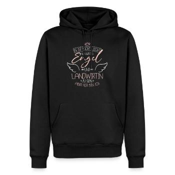 Landwirtin - Männer Premium Bio Hoodie - Schwarz - Vorne - Nico (187cm)