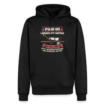 Landschaftsgärtner Gärtner Gartenbau Geschenk - Männer Premium Bio Hoodie - Schwarz - Vorne - Nico (187cm)