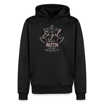 Ärztin - Männer Premium Bio Hoodie - Schwarz - Vorne - Nico (187cm)